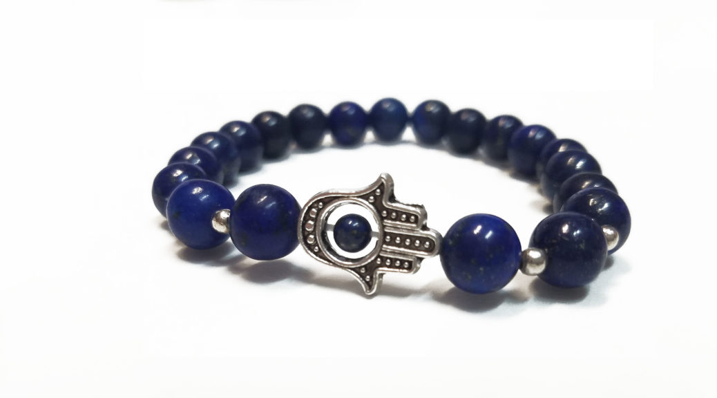 Lapiz Lazuli bracelet for balancing Third Eye and Throat CHakras, offering clarity, inspiration, intuition