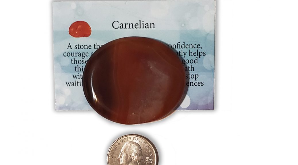 Carnelian Worry Stone Crystal - Reiki Charged, Renewed Love of Life, ADHD, Fidget by Chakra Rox, DK Exchange